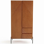 Шкаф с геометрическим рисунком на дверцах Anders Dark Wood варинант исполнения - 1 | Loft Concept в Грозном
