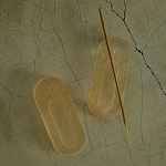 Подставка под благовония из эпоксидной смолы шампань Epoxy Resin Flowers Incense Oval Stand Champagne варинант исполнения - 2 | Loft Concept в Грозном