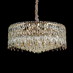 Люстра круглая с хрустальными подвесками на золотистом каркасе Roul Crystal Light варинант исполнения - 7 | Loft Concept в Грозном