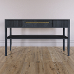 Дизайнерская Консоль с полкой и ящиком Primo Черный дуб варинант исполнения - 1 | Loft Concept в Грозном