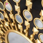 Зеркало-солнце в раме из металла с золотыми с лучами Rays of Peace варинант исполнения - 2 | Loft Concept в Грозном