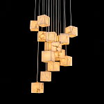 Люстра подвесная с квадратными плафонами из натурального камня Glowing Spheres варинант исполнения - 1 | Loft Concept в Грозном