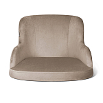 Барный стул со спинкой и подлокотниками на 4-х коричневых ножках Бежевый Велюр Ava Charm варинант исполнения - 2 | Loft Concept в Грозном