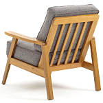 Кресло с каркасом из массива дуба Deniaud Oak Grey Armchair варинант исполнения - 4 | Loft Concept в Грозном