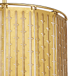 Люстра с золотым фактурным каркасом и тканевым абажуром Lustery Gold варинант исполнения - 1 | Loft Concept в Грозном