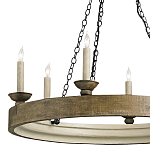 Люстра в форме кольца на 3-х черных цепях Glitter City Lights варинант исполнения - 1 | Loft Concept в Грозном