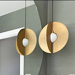 Подвесной светильник в форме золотых дисков Minimalist Lighting Fixture варинант исполнения - 2 | Loft Concept в Грозном