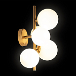 Бра с золотым основанием и 5-ю белыми шарообразными плафонами Bubble варинант исполнения - 3 | Loft Concept в Грозном