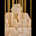 Люстра с фигурными подвесками из натурального камня Glowing Spheres варинант исполнения - 4 | Loft Concept в Грозном