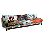 Большой Трехместный Диван с цветным принтом Qalakabusha Large Sofa варинант исполнения - 2 | Loft Concept в Грозном