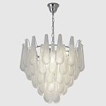Люстра с подвесками из рифленного стекла в форме капель Textured Glass Chandelier варинант исполнения - 3 | Loft Concept в Грозном