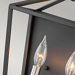 Бра в черном цвете с двумя лампами в форме свечи и стеклянными элементами Hinkley варинант исполнения - 3 | Loft Concept в Грозном