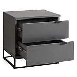 Тумба прикроватная цвета графит с ящиками Strict Lines варинант исполнения - 4 | Loft Concept в Грозном