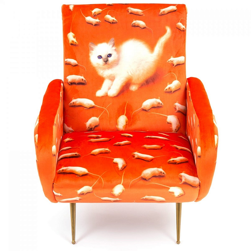 Кресло Seletti Armchair Kitten Оранжевый Латунь Кресло Seletti Armchair Kitten Оранжевый Латунь в Грозном | Loft Concept