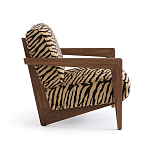 Кресло с обивкой из шенилла с тигровым принтом Tiger Chair варинант исполнения - 2 | Loft Concept в Грозном