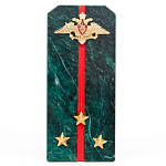 Сувенир Погон ВС из натурального камня змеевик Souvenir Epaulets варинант исполнения - 2 | Loft Concept в Грозном