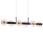 Линейный подвесной светильник с круглыми плафонами и золотистыми акцентами Aurelia Circles варинант исполнения - 1 | Loft Concept в Грозном