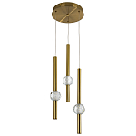 Подвесной светильник с 3-мя плафонами Celestin Spheres Brass Hanging Lamp варинант исполнения - 2 | Loft Concept в Грозном