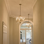 Люстра подвеная с 4-мя лампами и стеклянными подвесками в классическом стиле Feiss варинант исполнения - 2 | Loft Concept в Грозном