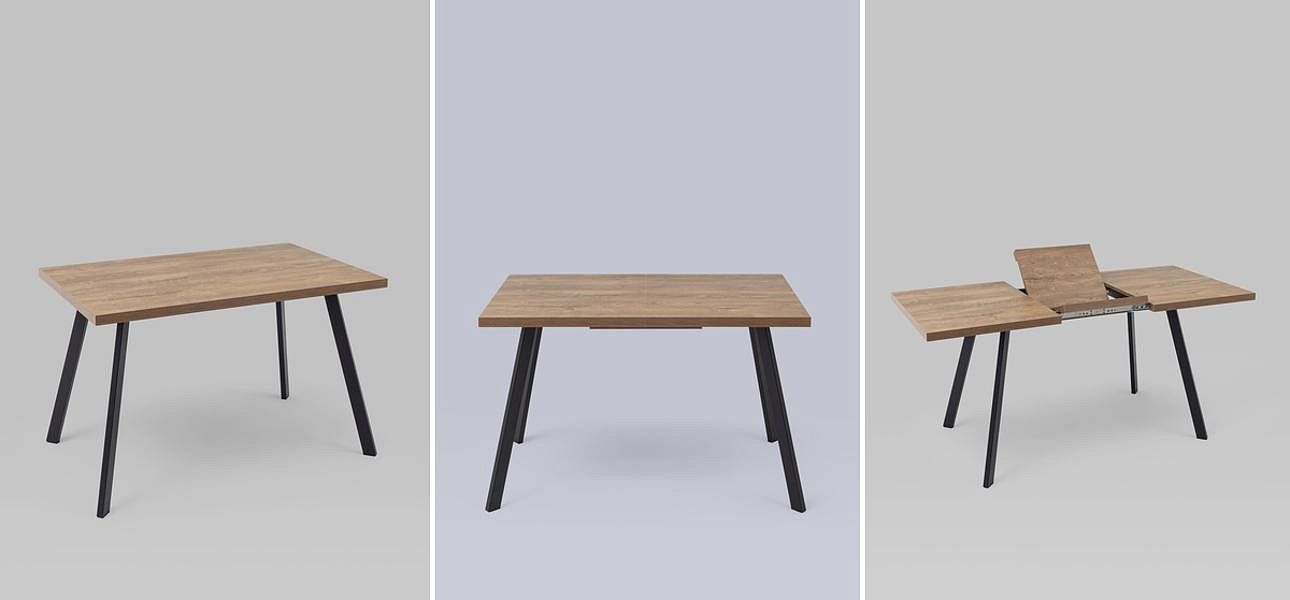 Стол обеденный Harris Collection столешница темное дерево Стол обеденный Harris Collection столешница темное дерево - Loft-Concept в Грозном
