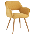 Стул в рогожке желтого цвета NEASAN STOOL варинант исполнения - 1 | Loft Concept в Грозном