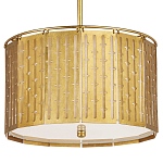 Люстра с золотым фактурным каркасом и тканевым абажуром Lustery Gold варинант исполнения - 2 | Loft Concept в Грозном