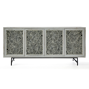 Буфет в гостиную с инкрустацией Palm Sideboard with Bone Inlay