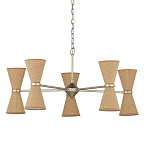 Люстра серебряного цвета с тканевыми абажурами Loft Rope Light варинант исполнения - 2 | Loft Concept в Грозном