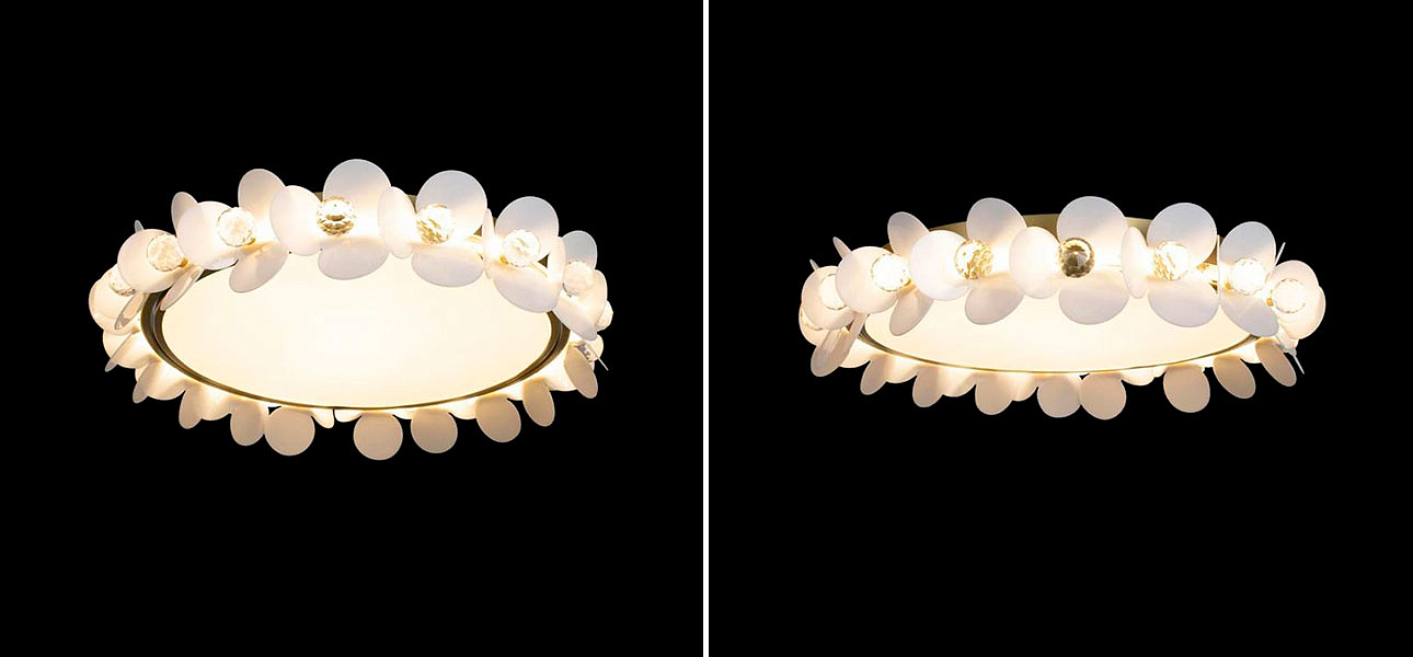 Потолочный светильник Белые Цветы White Flowers Ceiling lamp D 48 Потолочный светильник Белые Цветы White Flowers Ceiling lamp D 48 - Loft-Concept в Грозном