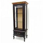 Витрина однодверная с ящиком и 3-мя полками из массива березы Vintage варинант исполнения - 1 | Loft Concept в Грозном