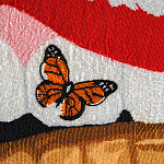 Картина вышивка бисером Grill Cut Out With Butterfly варинант исполнения - 2 | Loft Concept в Грозном