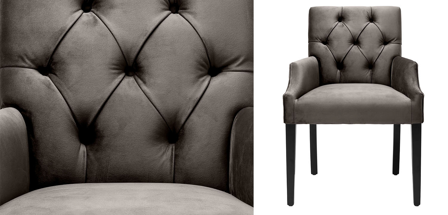 Стул Eichholtz DINING CHAIR ATENA WITH ARM dark Стул Eichholtz DINING CHAIR ATENA WITH ARM dark - Loft-Concept в Грозном