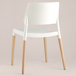Пластиковый стул на ножках из массива бука Ferret White 4 шт варинант исполнения - 5 | Loft Concept в Грозном