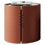 Круглый приставной стол Baxter Leather Side Table варинант исполнения - 1 | Loft Concept в Грозном