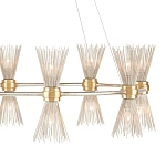 Люстра круглая с фактурными абажурами из тонких металлических палочек Wild Thorns варинант исполнения - 1 | Loft Concept в Грозном