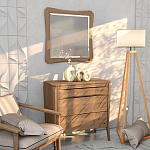 Зеркало квадратное c деревянной рамой из массива дуба Tasteful Furniture варинант исполнения - 3 | Loft Concept в Грозном