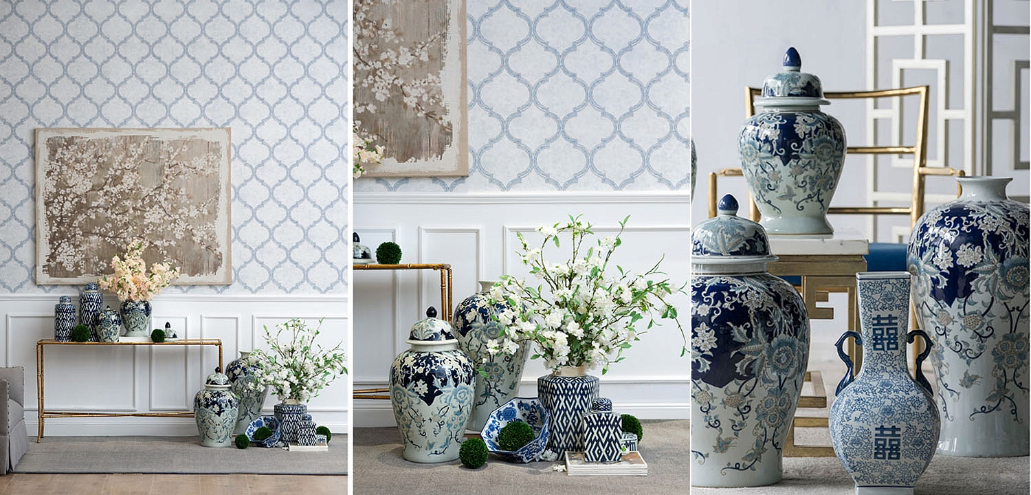 Ваза Blue & White Ornament Vase 62 Ваза Blue & White Ornament Vase 62 - Loft-Concept в Грозном