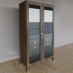 Дизайнерский шкаф витрина Elsa Dreams Walnut с 4-мя ящиками варинант исполнения - 3 | Loft Concept в Грозном