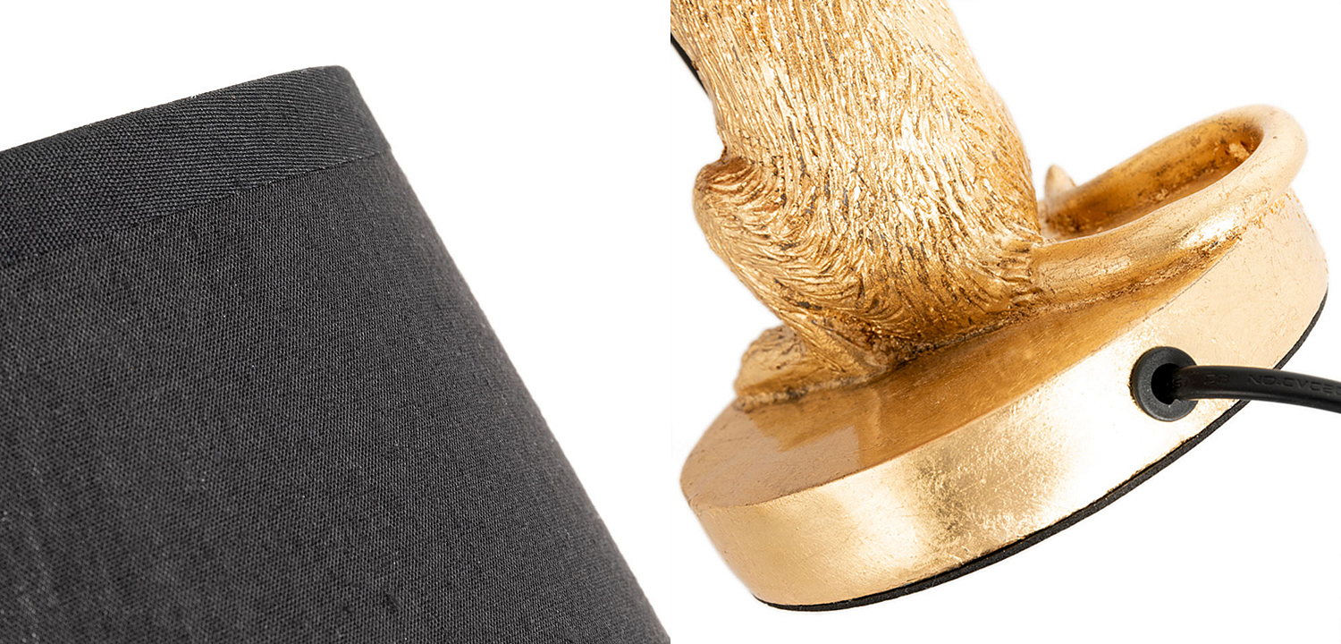 Настольная лампа Gold Mouse holding a black lamp Настольная лампа Gold Mouse holding a black lamp - Loft-Concept в Грозном