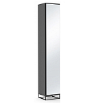 Шкаф-пенал с зеркальной дверцей и фасадом цвета графит Strict Lines варинант исполнения - 1 | Loft Concept в Грозном