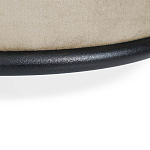 Банкетка круглая бежевый велюр на 4-х металлических ножках черного цвета SANJAY варинант исполнения - 3 | Loft Concept в Грозном