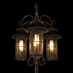 Уличный фонарь с тремя стеклянными плафонами и коваными элементами Elysian Lanterns варинант исполнения - 5 | Loft Concept в Грозном