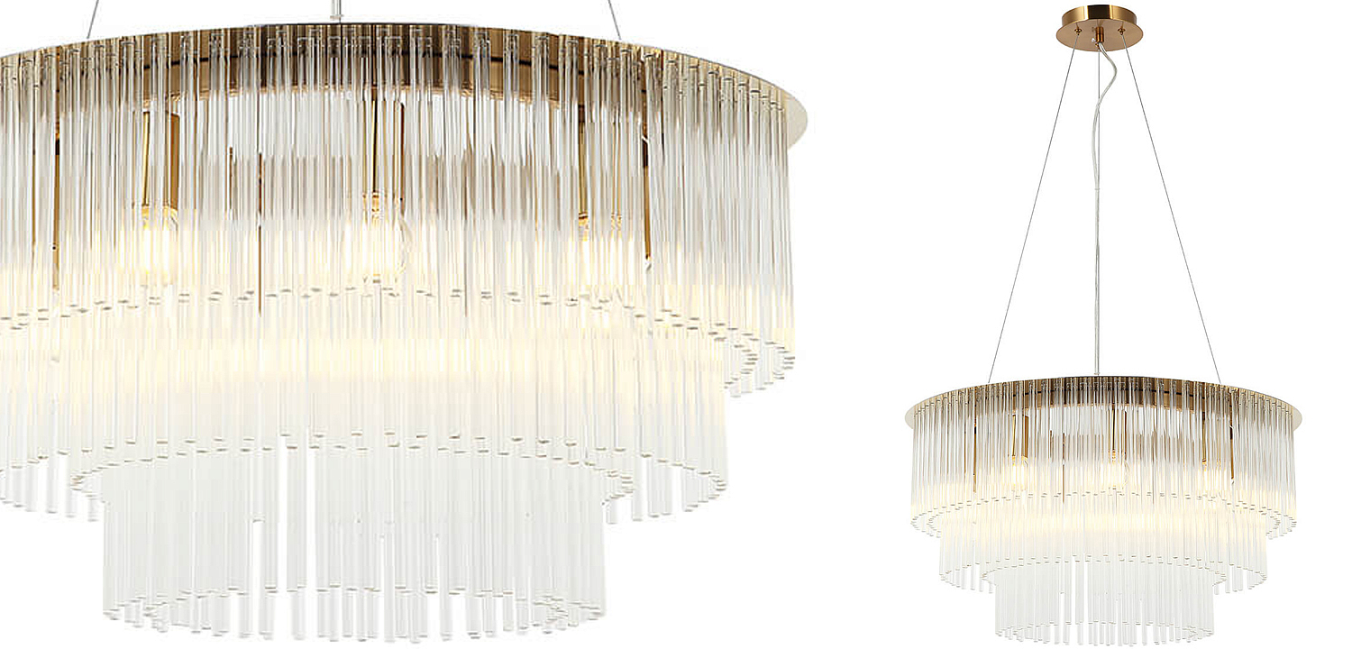 Люстра Harrison Chandelier gold 9 lamp Люстра Harrison Chandelier gold 9 lamp - Loft-Concept в Грозном