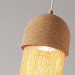 Подвесной светильник натуральная пробка с бахромой Natural Cork варинант исполнения - 3 | Loft Concept в Грозном