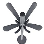 Вешалка серого цвета с 4-мя крючками из пластика Curves Hangers варинант исполнения - 2 | Loft Concept в Грозном