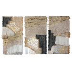 Триптих Геометрический гобелен бежевый Figurative Beige Wall Hangings варинант исполнения - 4 | Loft Concept в Грозном