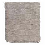 Плед из хлопка рельефной вязки бежево-серого цвета Waffle Comfort варинант исполнения - 4 | Loft Concept в Грозном