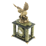 Часы настольные из натурального камня с декором в виде орла Eagle Stone Clock варинант исполнения - 10 | Loft Concept в Грозном