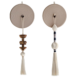 Аксессуар на стену диск с деревянными бусинами Wall Decor Thread Disc  варинант исполнения - 4 | Loft Concept в Грозном