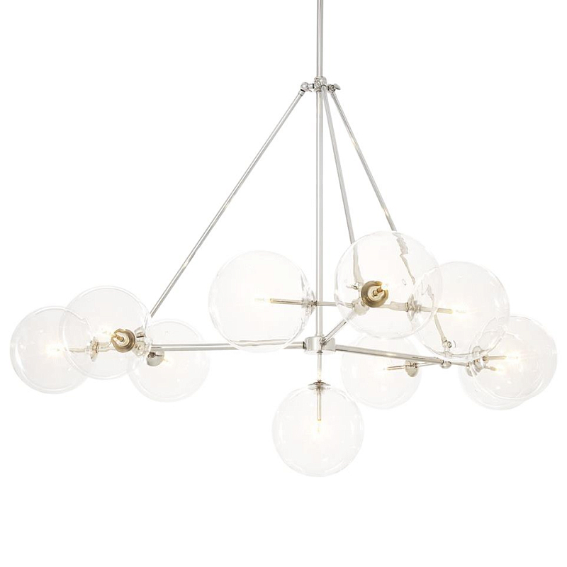 Люстра Chandelier Bermude Никель Прозрачное Стекло Люстра Chandelier Bermude Никель Прозрачное Стекло в Грозном | Loft Concept